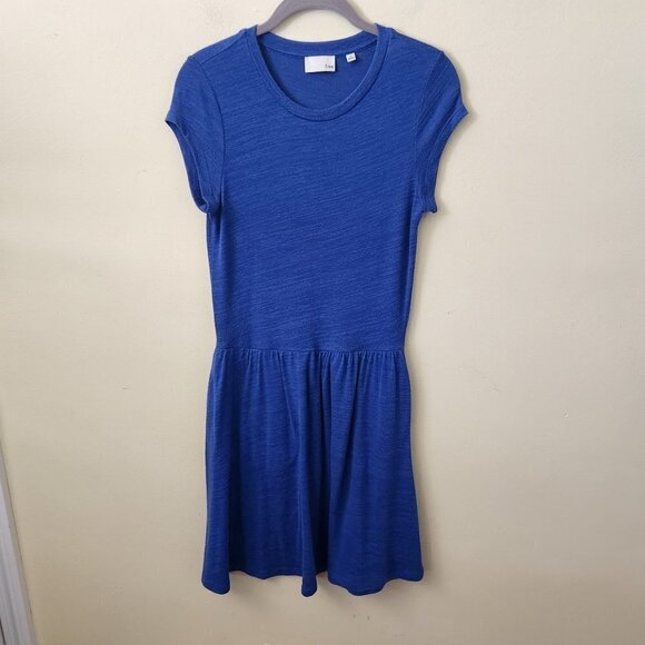 Aritzia Wilfred Free Cobalt Blue Jersey Dress Size M - Picture 2 of 6